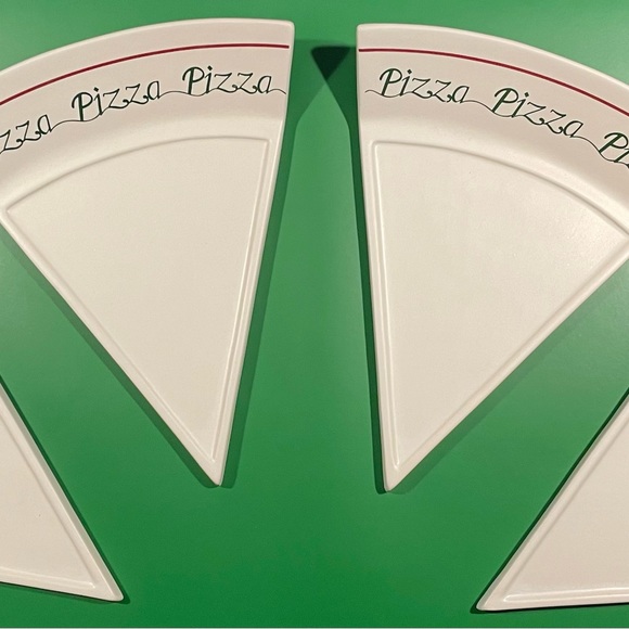 Vintage House of Lloyd Pizza by the slice Ceramic plate set of 4 - Picture 8 of 12